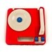 Red VINTAGE RECORD PLAYER Retro Decor