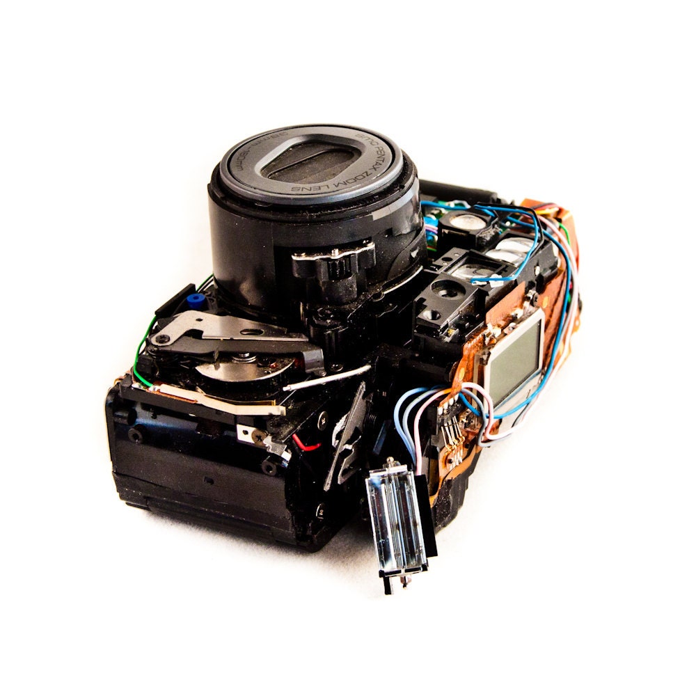 SALE Camera Art Electronic Salvage Electro Waste Gift For Him Christmas Gift Guide