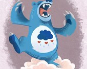 Grumpy Bear 8x10 Art Print