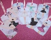 Ballerina Fairies & Butterflies  Gift Tags set of 9  No.181