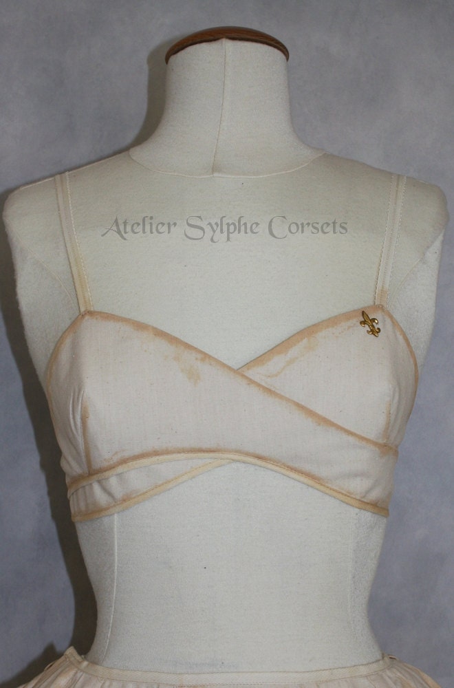 Tea dying bra in pirate steampunk tea dying style Smal size