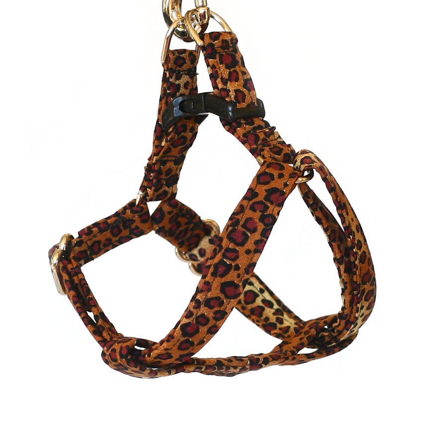 Small Step In Dog Harness Leopard Print by Pugs2Persians on Etsy