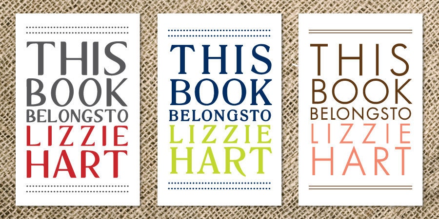 Bookplates -  Modern Personalized Name Plates