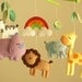 Making your own mobile for your baby - Baby crib mobile, safari mobile, animal mobile, jungle mobile, bird mobile, felt Mobiles