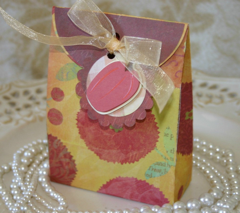 Autumn Collection Gift Box Set with Pumpkin tag - FREE Shipping Fall, Halloween or Thanksgiving Party Gift Wrap, made by handmadewithlove13