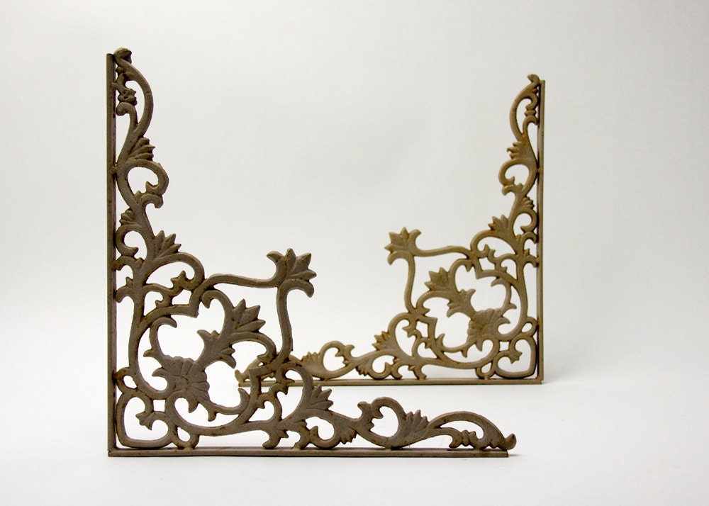 Shelf Brackets - Cast Iron, Vintage