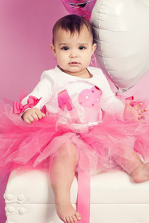 Pinkalicious Birthday Pretty in PINK Cupcake Birthday Tutu Set-Whimsy Tutu