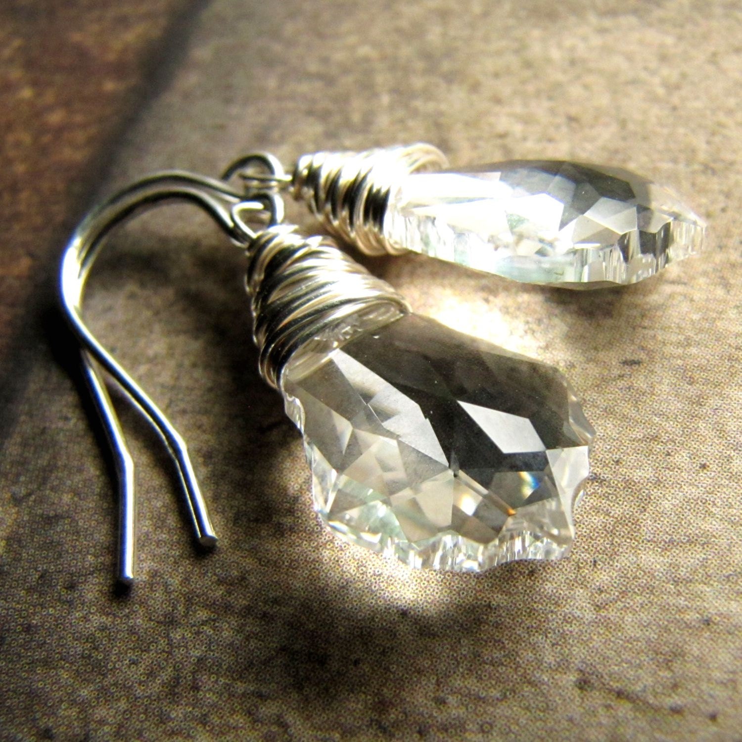 30% WINTER SALE Swarovski Crystal Earrings, Crystal Baroque Sterling Silver challenevi