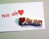 Made with Love - Hand Carved . Unmounted . Rubber Stamp