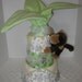 Palm Tree Diaper Cake, Jungle, Safari, Monkey, Baby Cake, Shower Gift for Boy or Girl, Blankets, Centerpiece