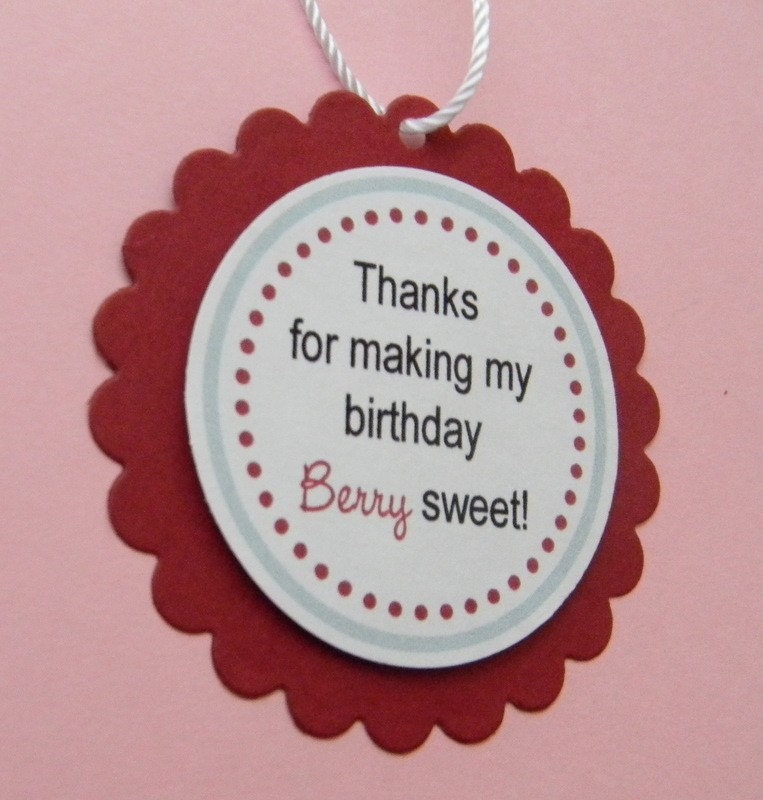 handmade STRAWBERRY birthday favor tags Il_170x135