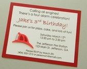 handmade FIRE HELMENT birthday party invitation Il_170x135