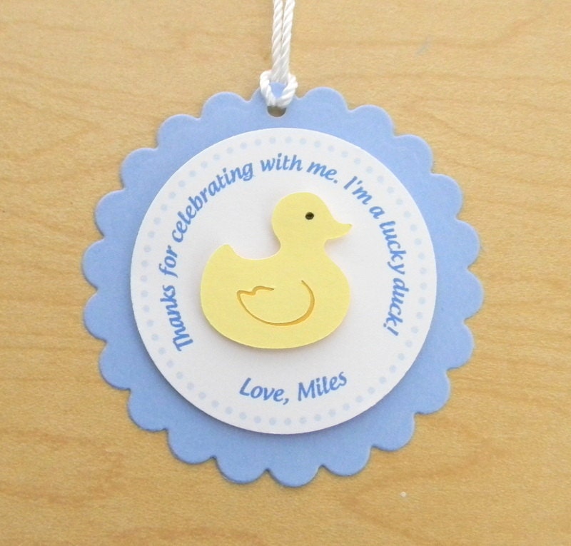 handmade RUBBER DUCK birthday favor tags Il_170x135