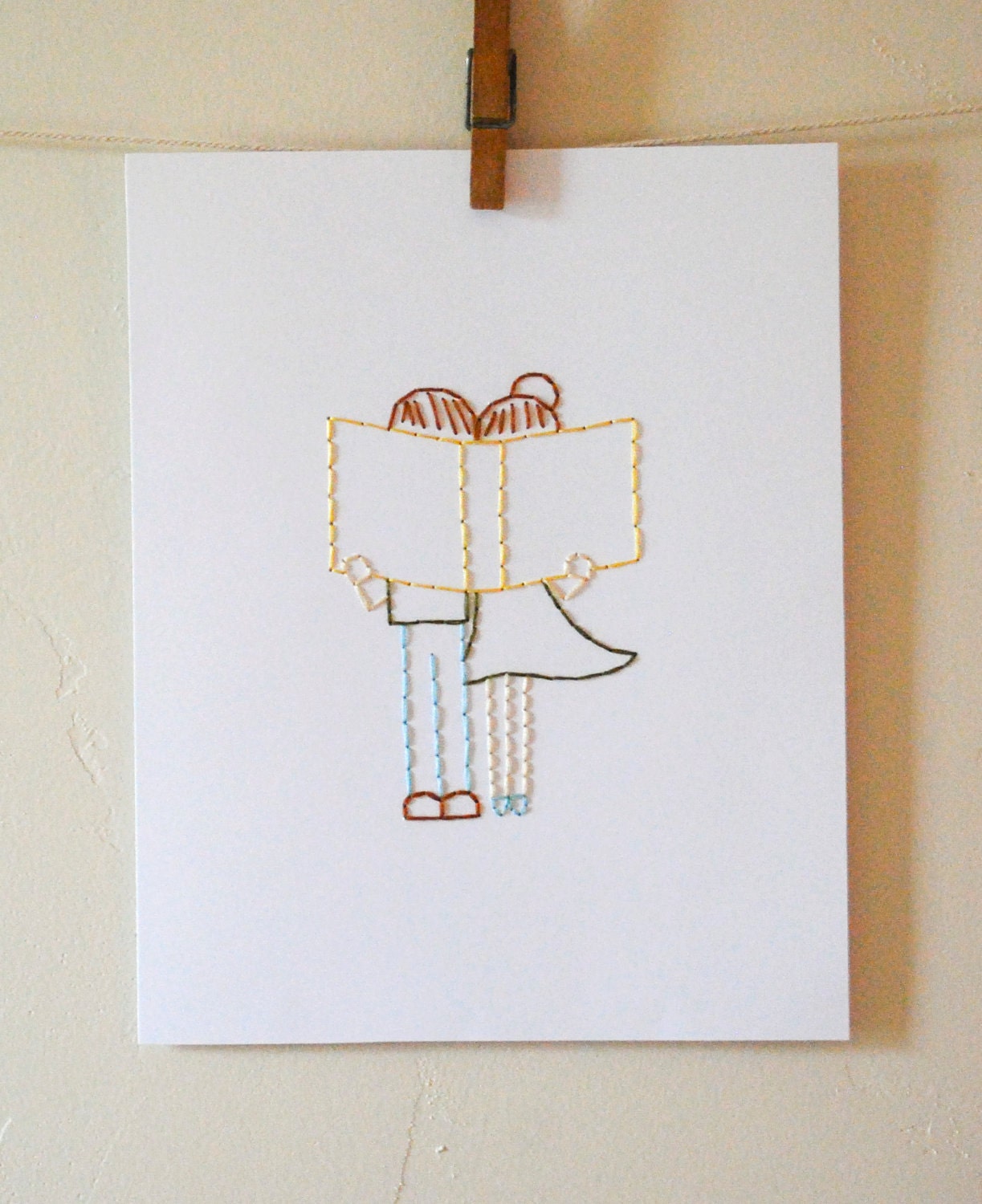 Book Love Stitched Artwork