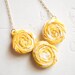 Sunny Yellow Rosette Necklace