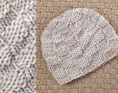 sale - NEWBORN boy, girl, textured beanie hat - photography prop - shades of light tan