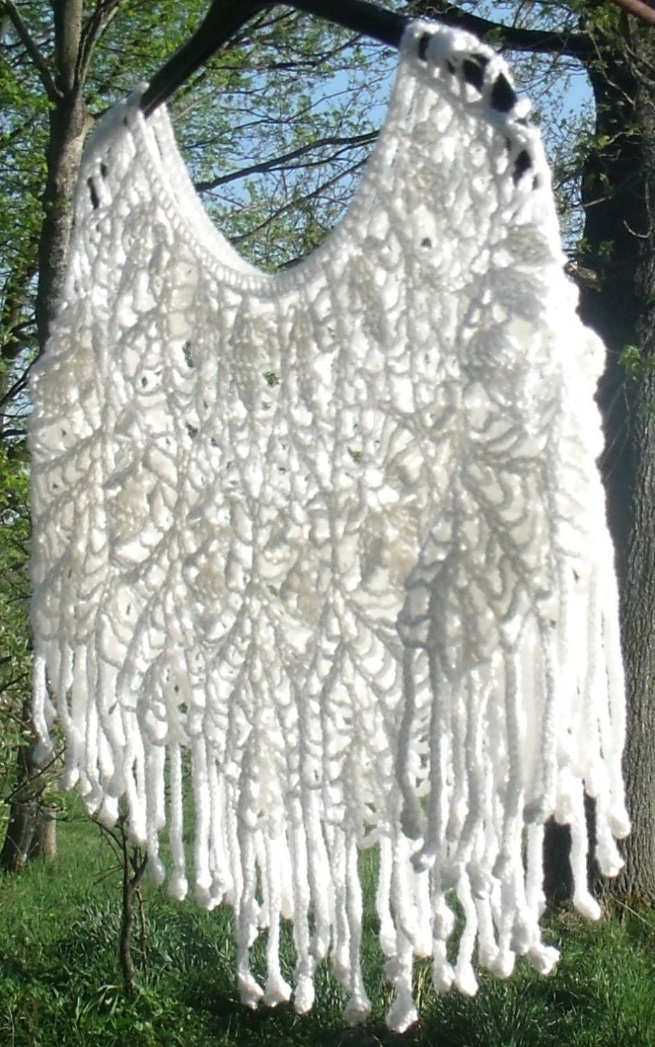 White Pearl  wedding bridal poncho shawl shrug  ready to ship SALE