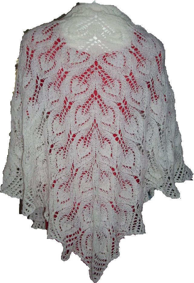 SALE White Innocence triangle shawl wedding,bridal
