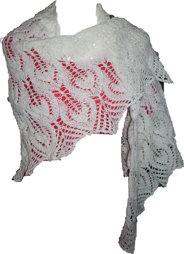 SALE White Innocence triangle shawl wedding,bridal