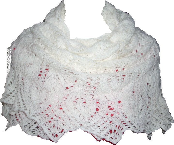 SALE White Innocence triangle shawl wedding,bridal