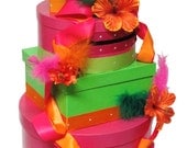 Tropical Wedding Gift Card Box, money box, money holder, Wishing Well