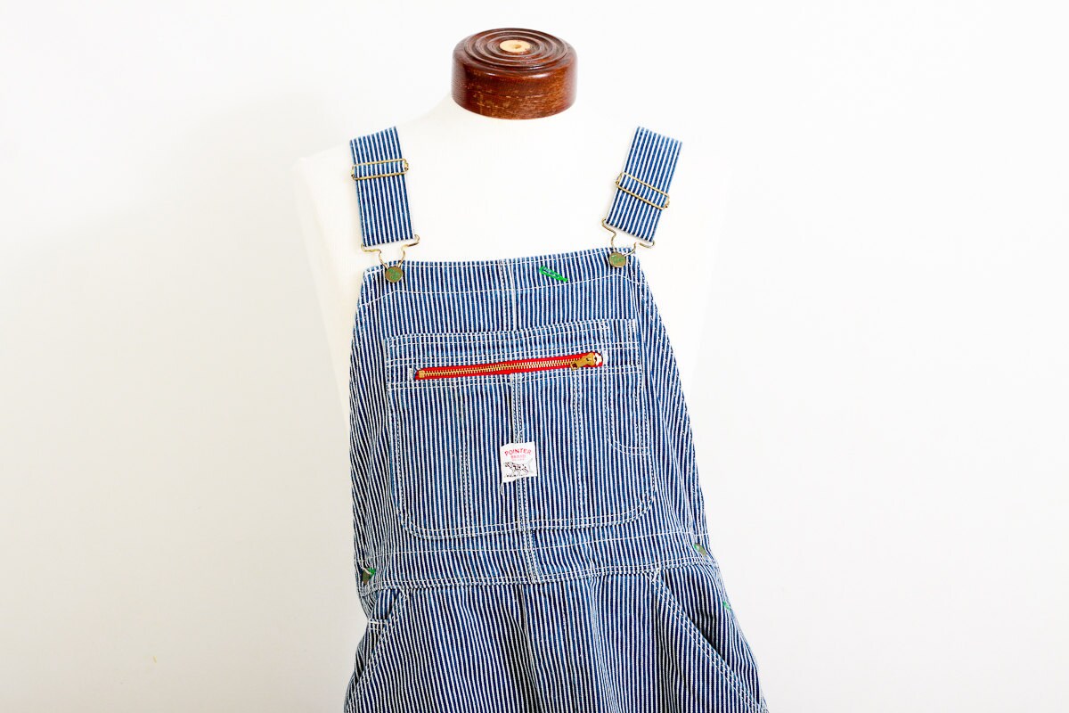 Vintage Pointer Brand Hickory Stripe Overalls by Americanadrygoods