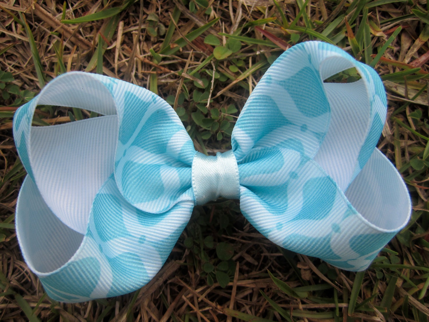 Hair Bow: Blue Mod Boutique Bow