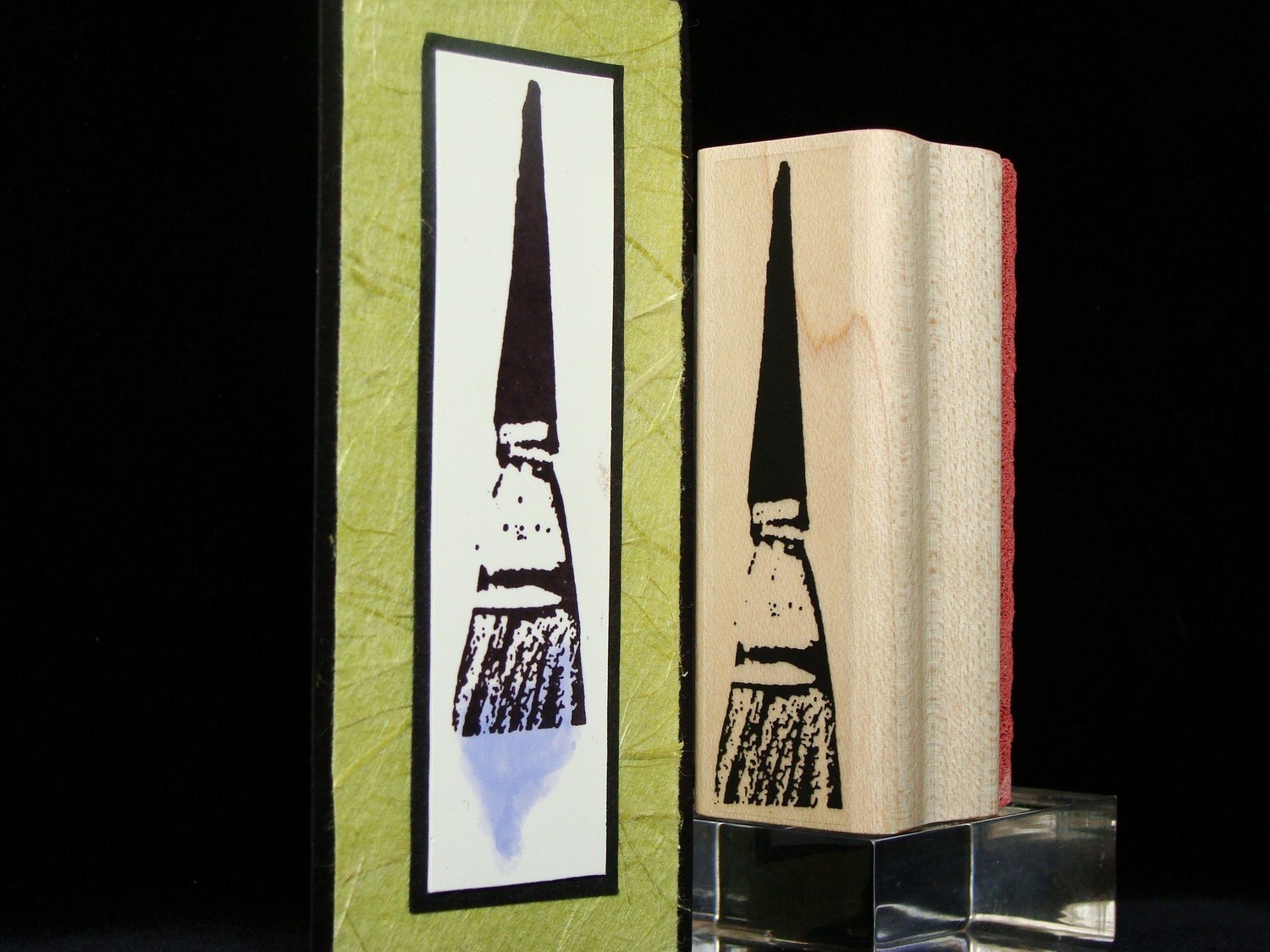 picture show rubber stamp "paint brush"