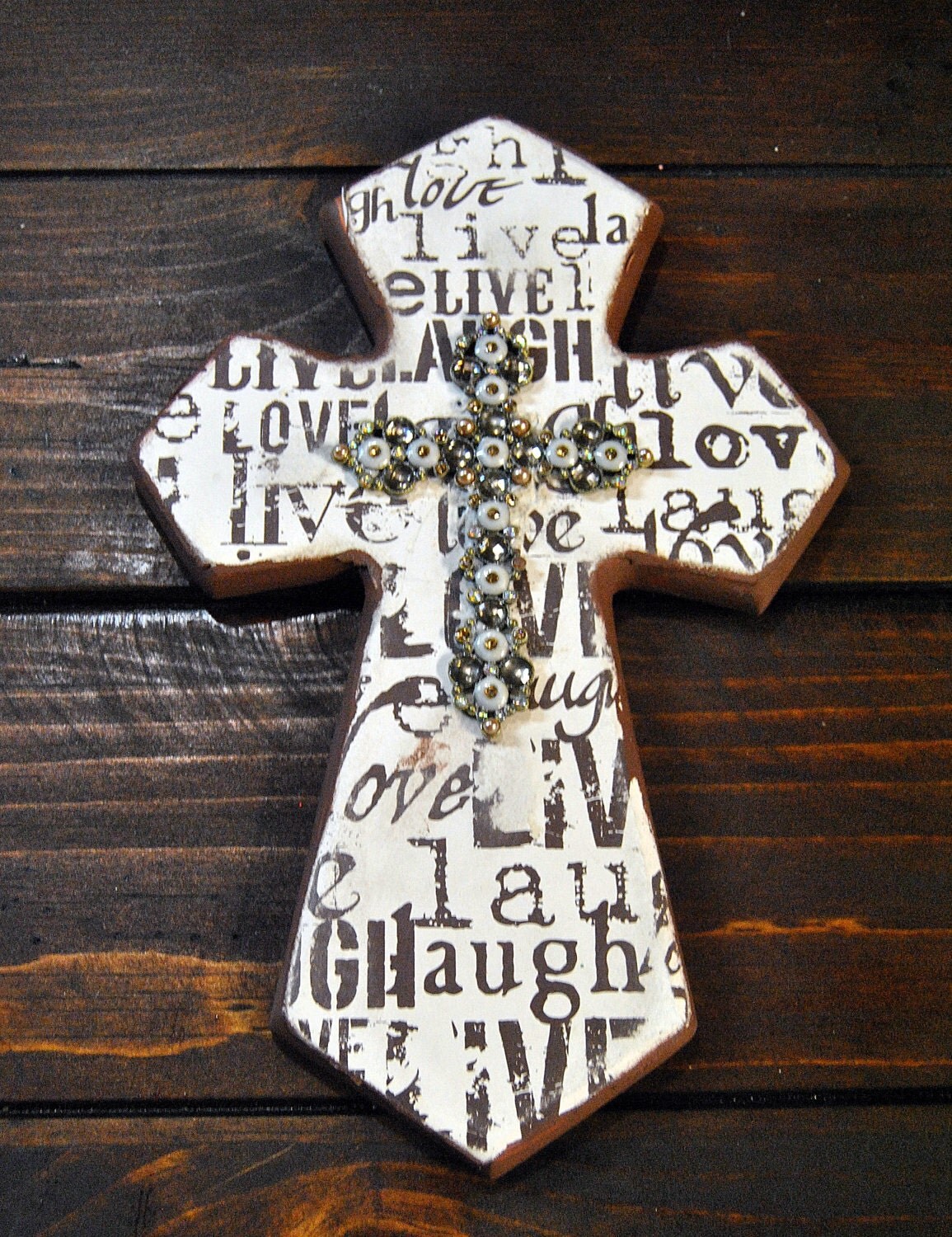 Rustic Layered Wooden Cross // Wall Decoration by EpochLane