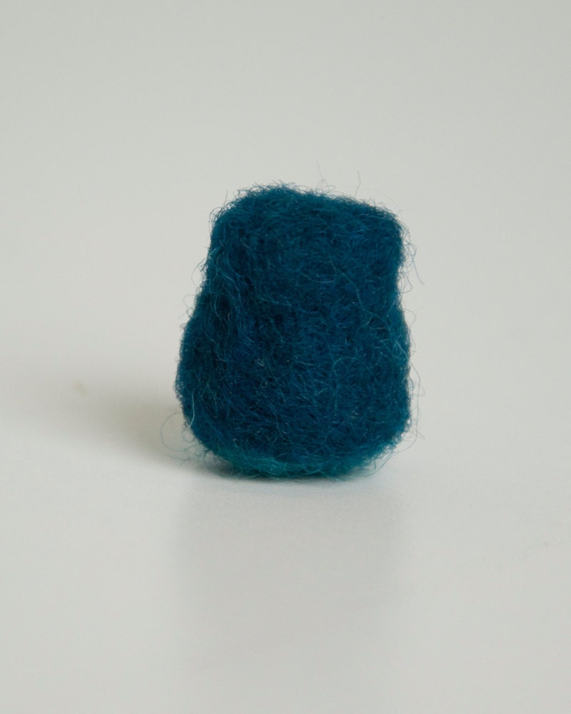 SALE - Miniature Needle Felted Pocket Owl in Teal