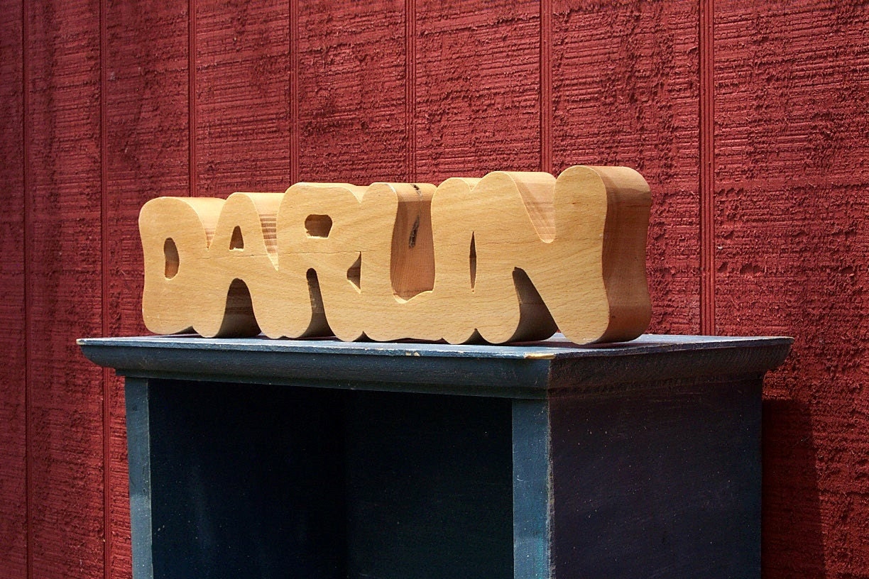 Hand cut sign "Darlin", True southern saying, Natural with clear coat, Made from Repurposed pallet wood