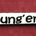 Hand painted sign "Young'ens", True southern saying, Black letters on cream, Made from Repurposed pallet wood