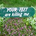 Vintage 1950s Garden Sign For Wall Hanging or Garden Humor