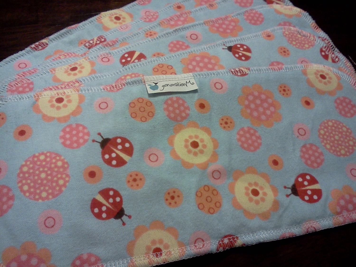 Diaper Doublers, Diaper Soakers, Diaper Inserts, Ladybug
