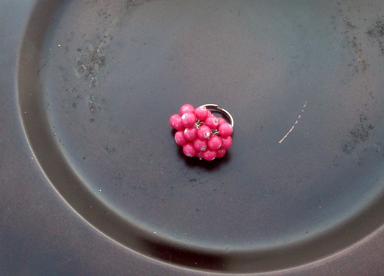 Cherry Pink Cocktail Ring