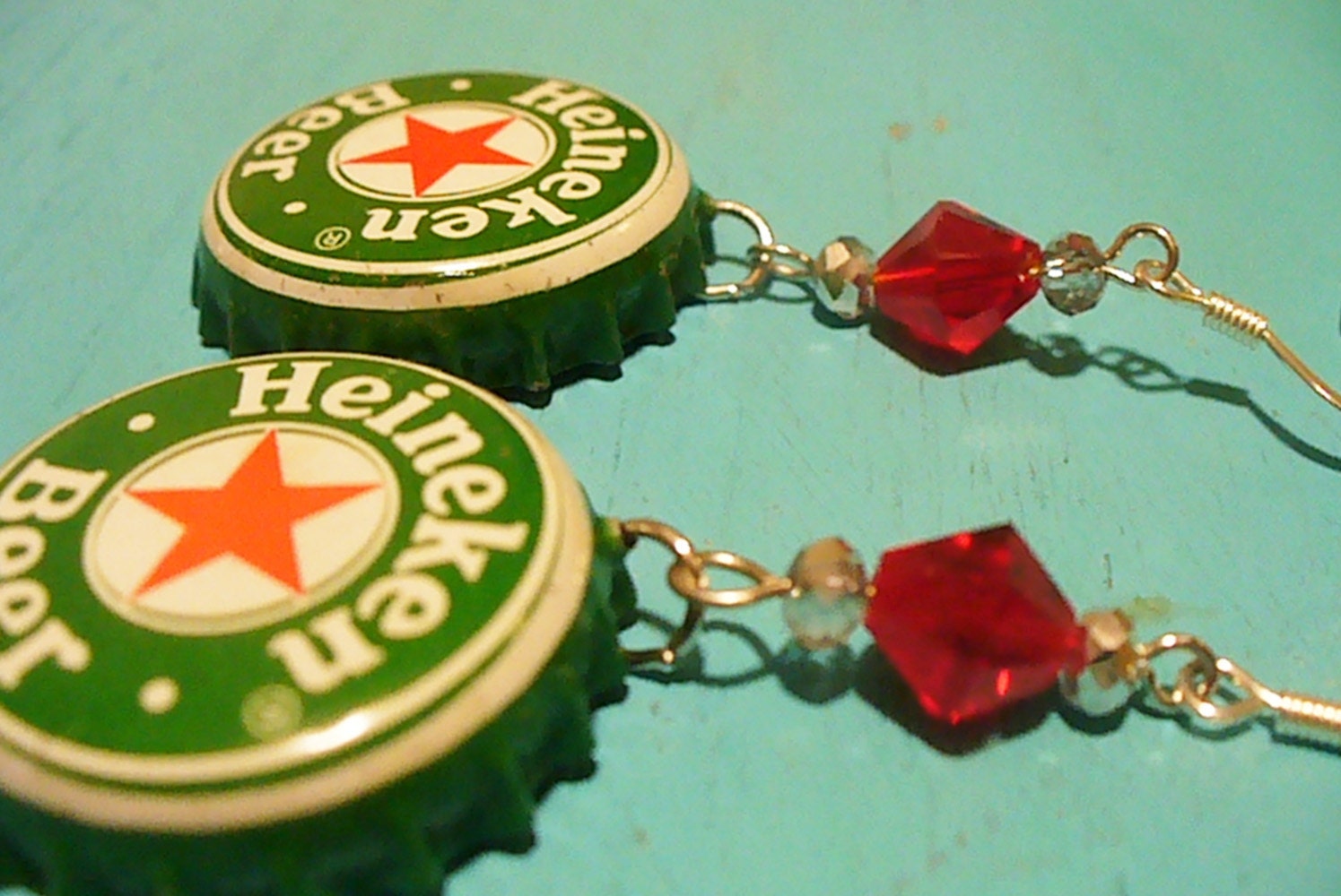 Heineken Beer Bottle Cap Jewelry Original by BrooklynAlienArt