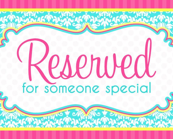 Reserved for Amy