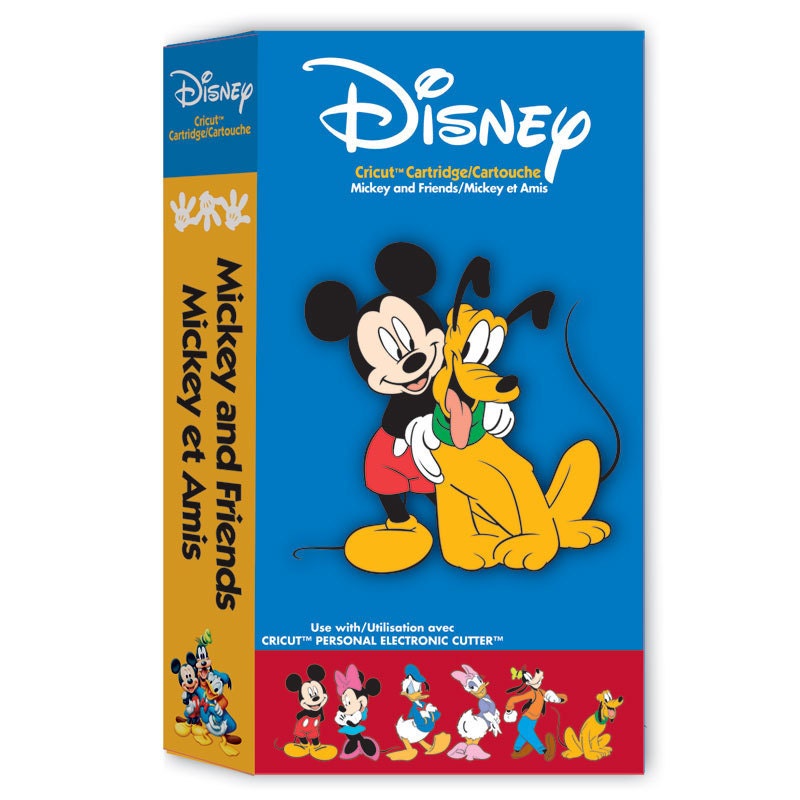 MICKEY AND FRIENDS Die Cut Cricut Cartridge New Disney Minnie Mouse Pluto Goofy Donald Daisy Duck