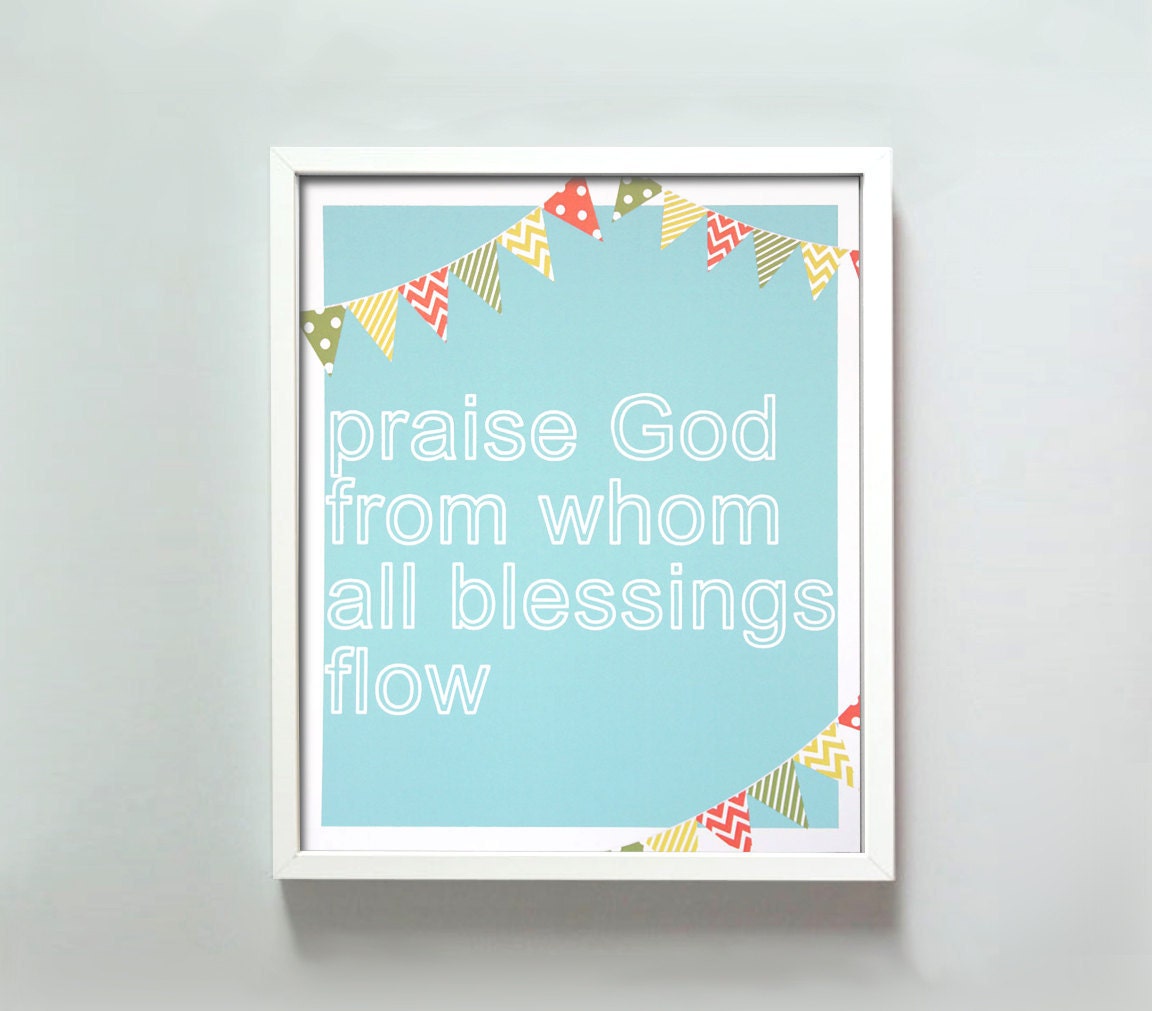 8x10 Doxology print in pastels