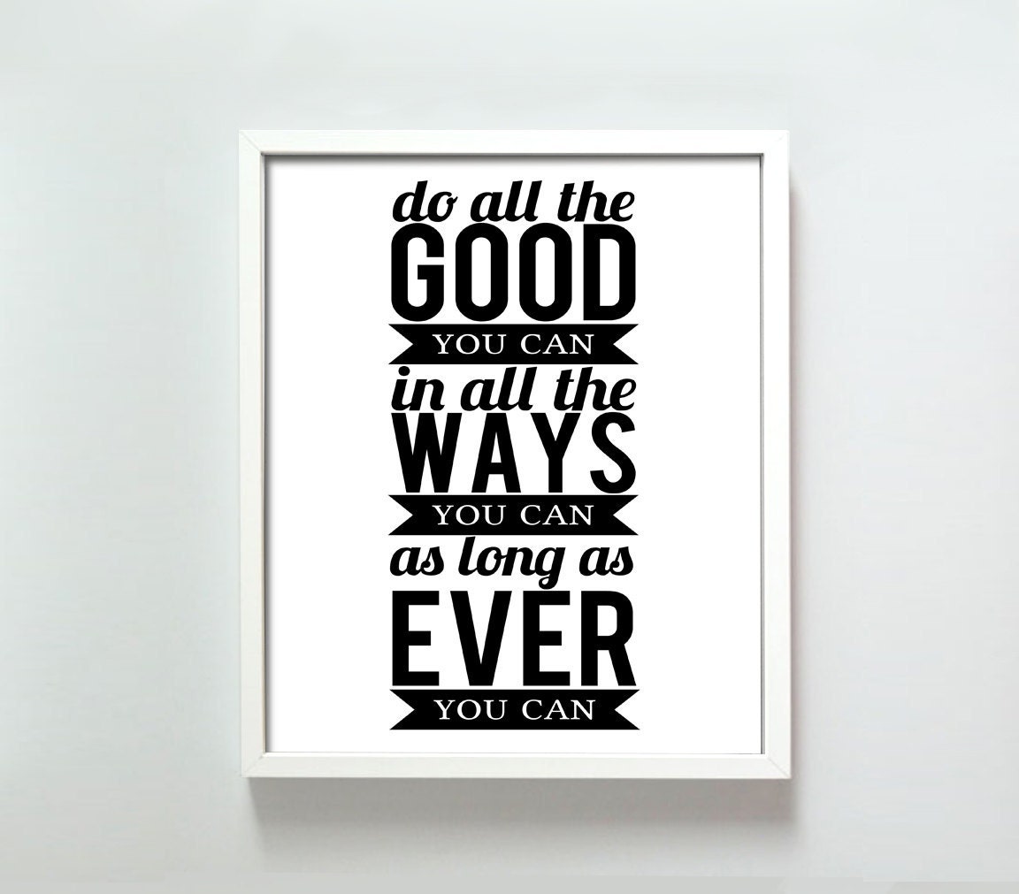8x10 Do Good print