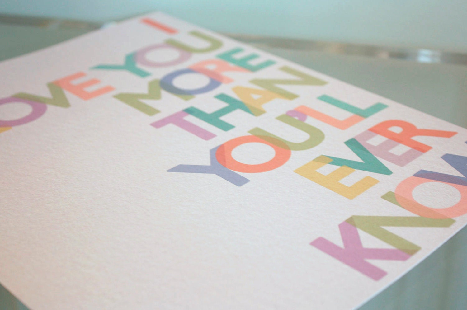 8x10 Love You More print