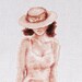 Finished cross stitch Woman In Love