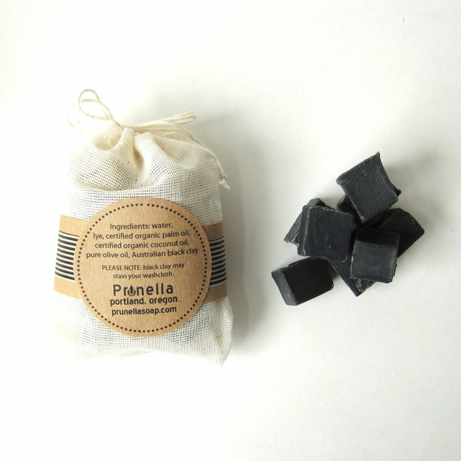 SALE - 50% off - Christmas Coal Soap -  Black Unscented Vegan Soap - Lump of Coal Soap