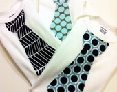 Tie Onesie Gift Set of 3 - Lil' Man Tie Onesie Baby Boy Gift Set