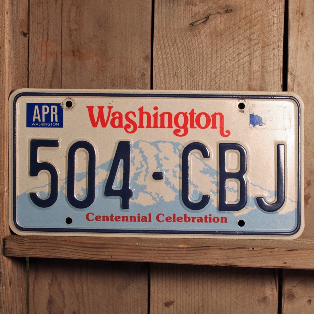 Washington Automotive License Plate by outtamyshed on Etsy