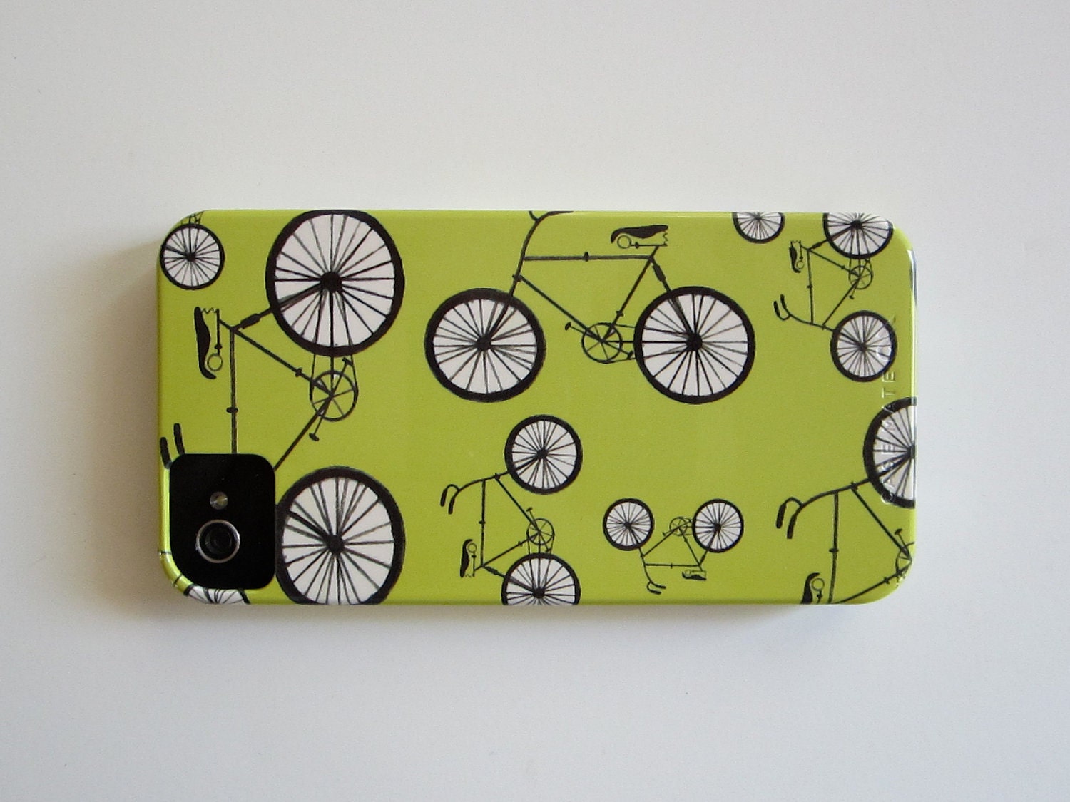 Retro Bicycle Bike iPhone 4/4s case Pattern Yellow Gray Pattern Hipster redtilestudio