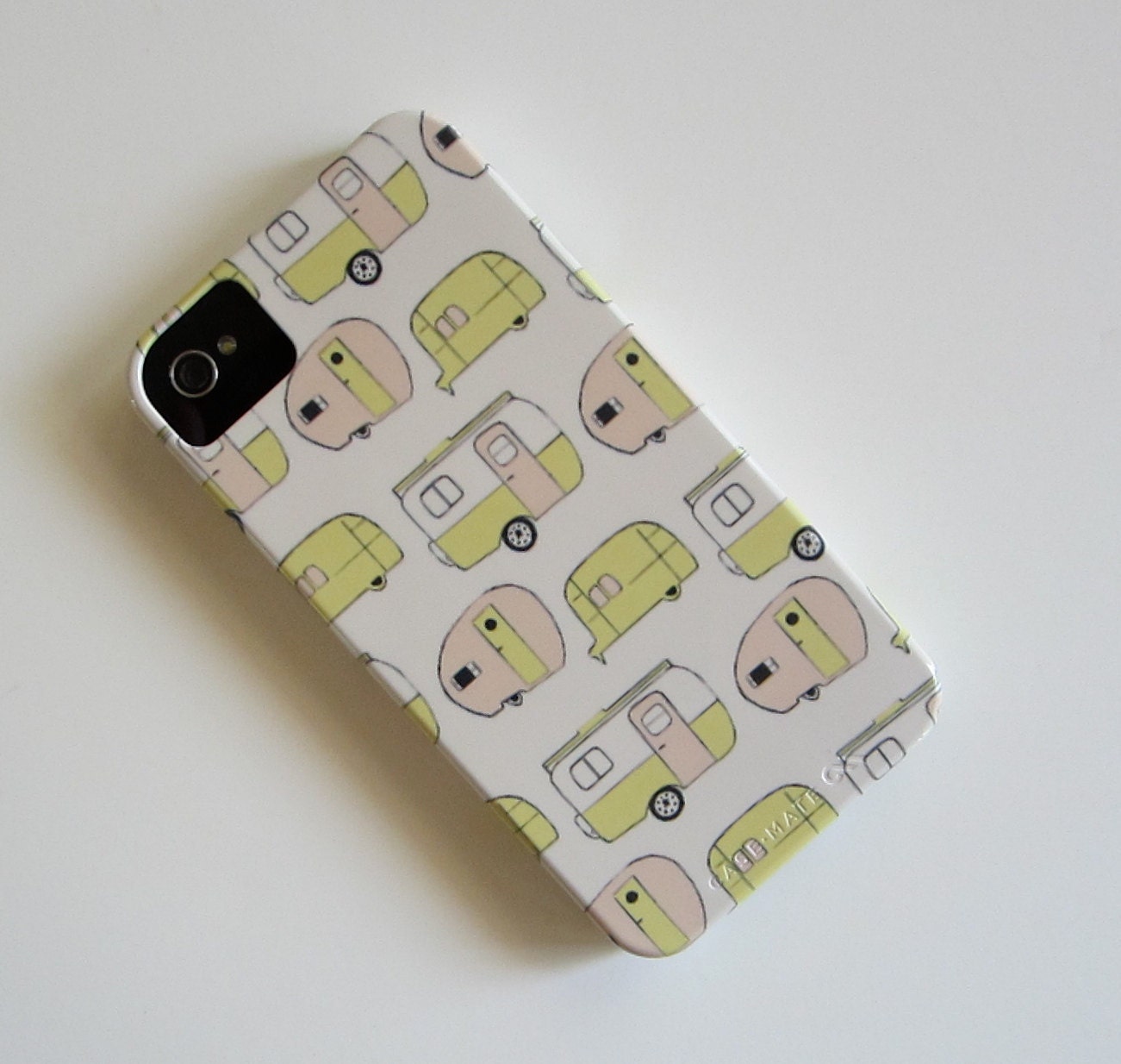 Trailer Trio iPhone 4/4s case iPhone5 Pattern Traveler Pastel Pink Yellow Blue redtilestudio homespun magazine