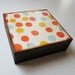 Polka Dot Wall Decor l Art Block l Summer Polka Dots 5x5 wood block circles orange red yellow blue flowers redtilestudio
