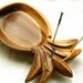 Hawaiian Pineapple Monkey Pod Bowl Tray Toothpick Holder Perfect Size