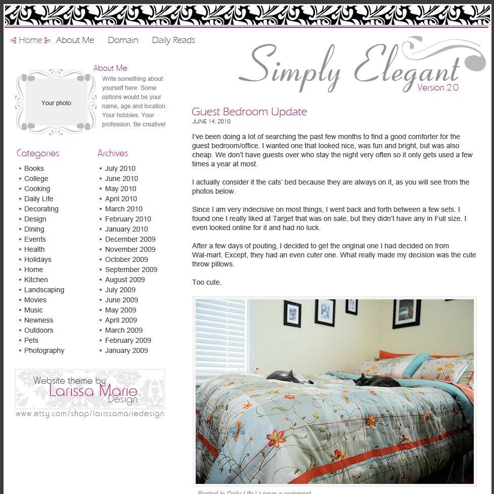 Simply Elegant 2.0 Pre-made WordPress Theme